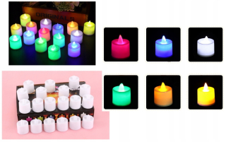 LED vložka na sviečku, zelenú sviečku a lampu